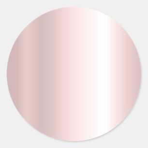 Your Custom Text Elegant Template Blank Rose Gold Classic Round Sticker