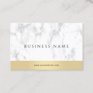 Your Custom Text Elegant Template Marble Gold Business Card