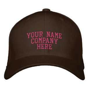 Your Custom Text Embroidered Baseball Cap Template