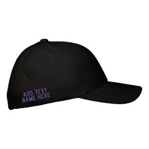 Your Custom Text Embroidered Baseball Hat Template