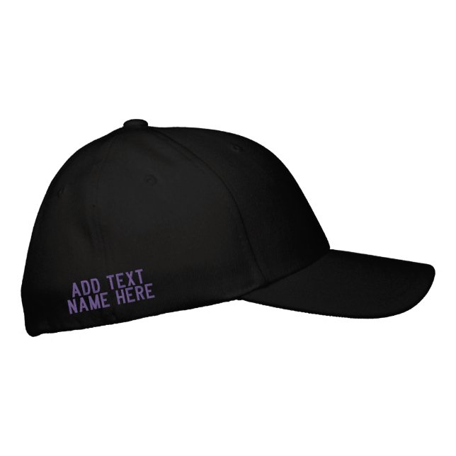 Your Custom Text Embroidered Baseball Hat Template (Right)