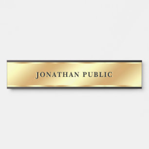 Your Custom Text Faux Gold Template Elegant Home Door Sign