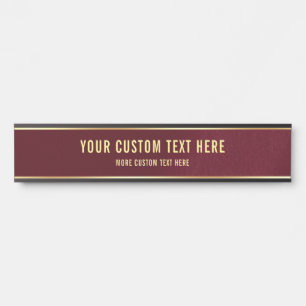 Your Custom Text Here Elegant Simple Design Home Door Sign