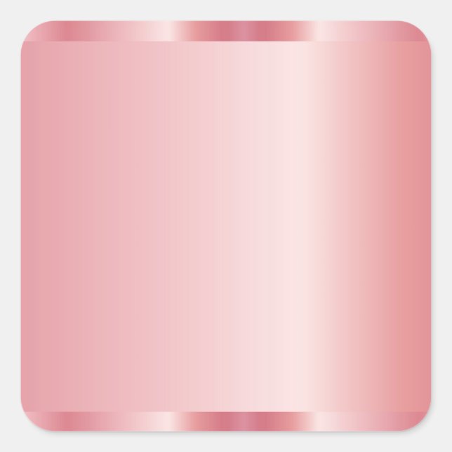 Your Custom Text Logo QR Code Blank Rose Gold Square Sticker (Front)
