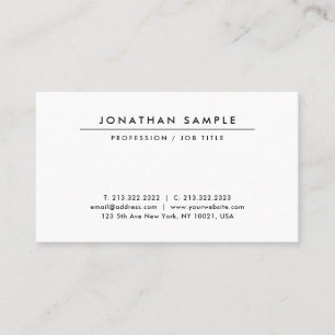 Your Custom Text Modern Clean Template Elegant Business Card