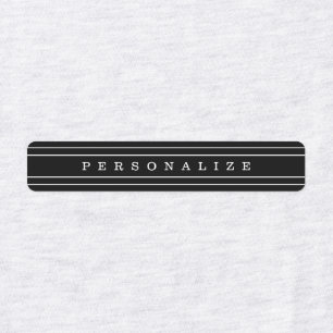 Your Custom Text & Modern Stripes   Black & White