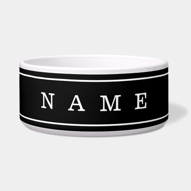 Your Custom Text & Modern Stripes | Black & White (Front)