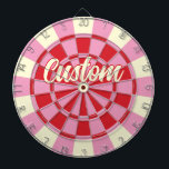 Your Custom Text on Vintage Pink And Red Design Dartboard<br><div class="desc">Personalise with your custom text on Vintage Pink And Red Design Dart Board 🎯Add your text or name by selecting the personalisation option. Please let me know if you have additional questions and because Zazzle's customer support handles the customer experience you may reach Zazzle customer support by chat, phone or...</div>