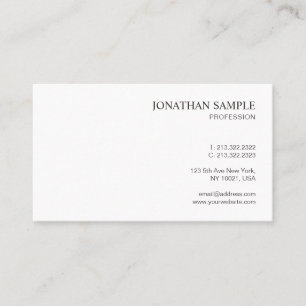 Your Custom Text Professional Modern Minimalist Business Card