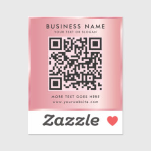 Your Custom Text QR Code Logo Rose Gold Template