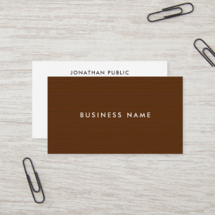 Your Custom Text QR Code Modern Template Brown Business Card