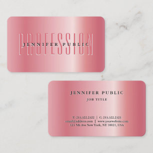 Your Custom Text Template Luxury Elegant Rose Gold Business Card