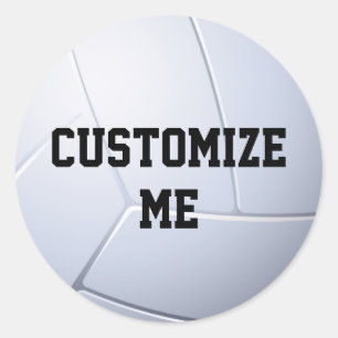 Your Custom Volleyball Classic Round Sticker