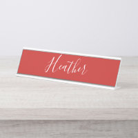 Your Custom White Script on Red