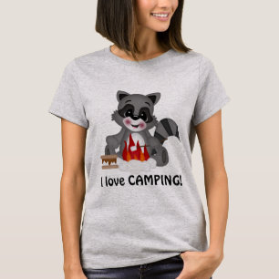 Your Custom Women's Basic T-Shirt Love Camping