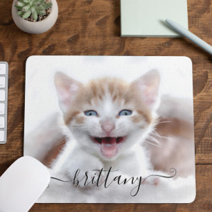 Your Cute Family Pet Kitten Photo Mouse Mat