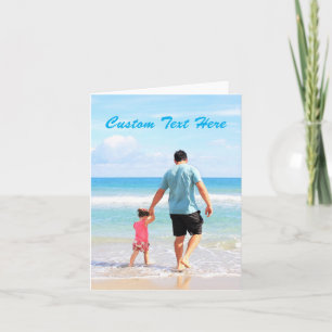 Your Dad Photo Father's Day Card with Custom Text