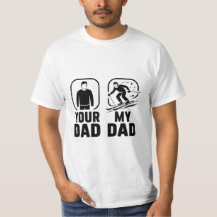 Your Dad vs My Dad Funny Ski Meme Design T-Shirt