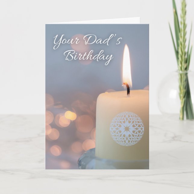 Your Dads Birthday Remembrance with Candle Card (Front)