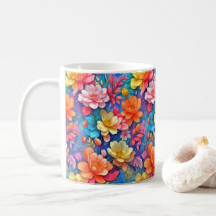 Your Daily Dose of Joy: Modern Floral Delight Coffee Mug