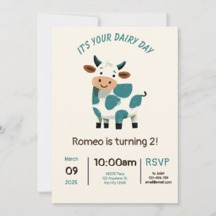 Your Dairy Day Birthday Invitation Card