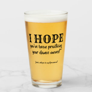 Your Dance Moves - Funny Groomsman Proposal Glass