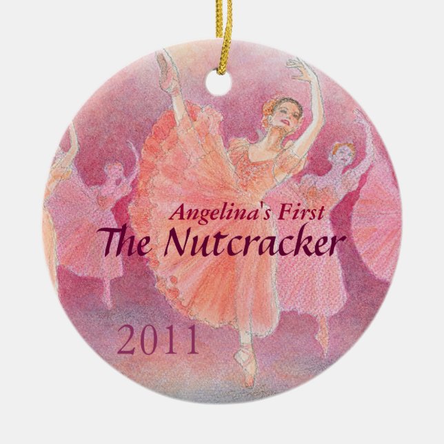 Your Dancer's First Nutcracker Ballet Ornament (Front)
