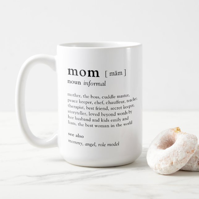 Your Definition of Mum Personalised Photo Mug (With Donut)