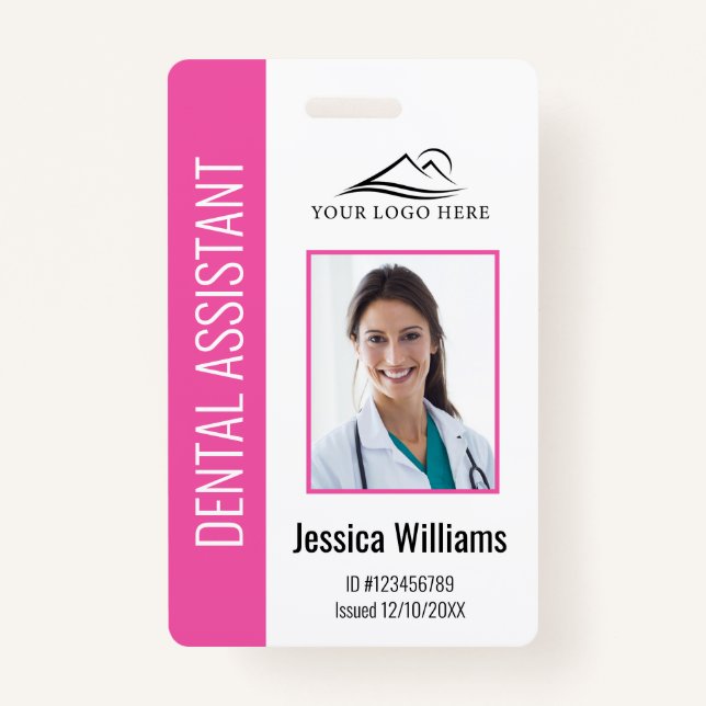 Your Dental Clinic Logo Dentist Employee Photo ID ID Badge (Front)