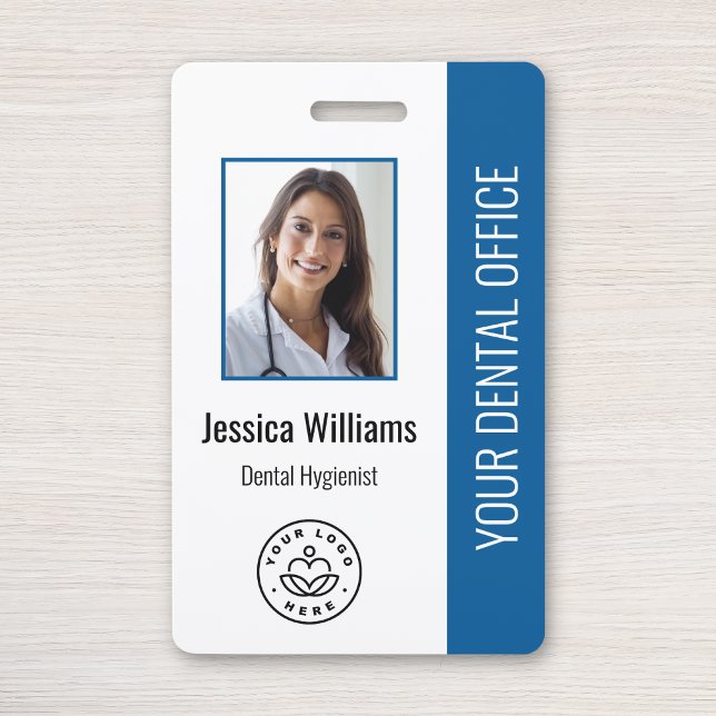 Your Dentist Office Logo Photo ID Blue Badge (Creator Uploaded)
