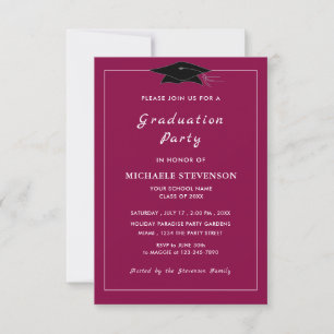 Your Design Colour Graduation Invitation Example