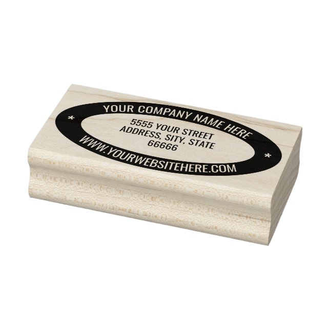 Your Design Custom Address Colour Oval Rubber Stam Stamp (Stamp)