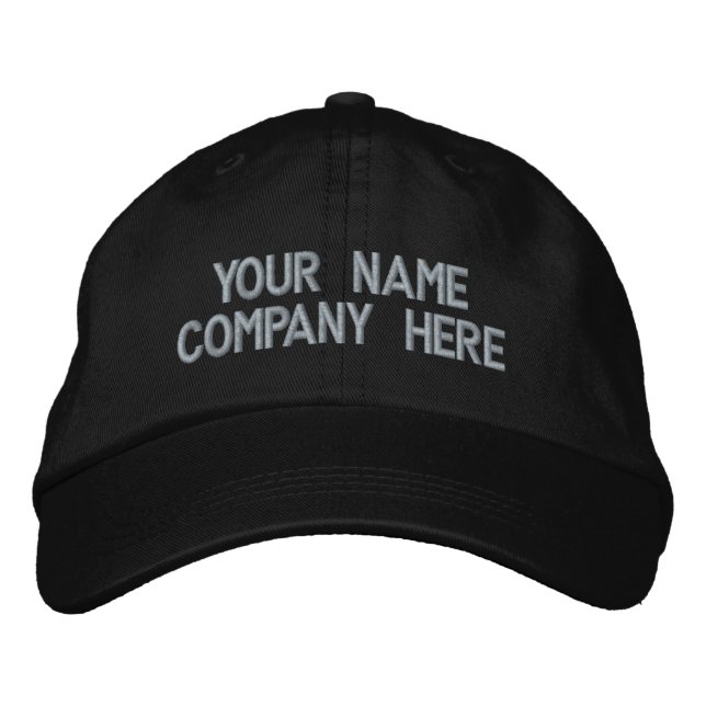 Your Design Custom Text Embroidered Baseball Hat (Front)
