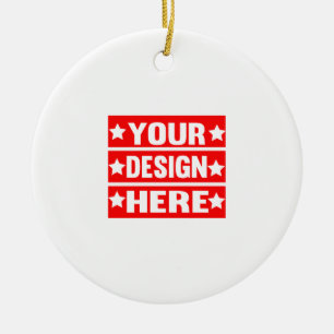 Your Design Here Custom Ceramic Tree Decoration