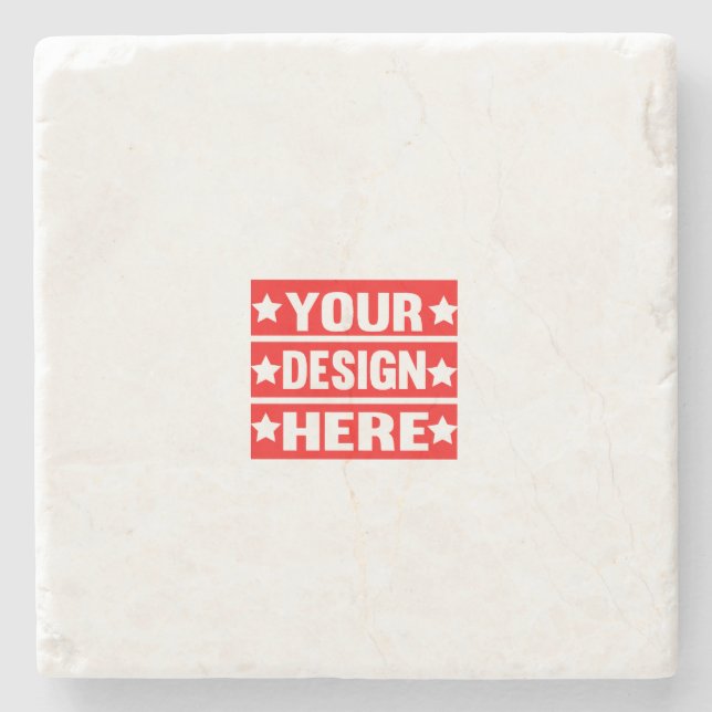 Your Design Here Custom  Stone Coaster (Front)