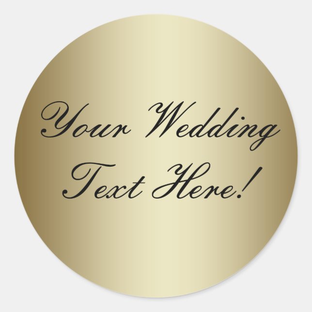 Your Design Here! Customisable Gold Wedding Seal (Front)