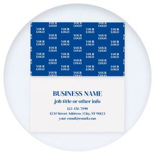 Your Design or Business Logo Blue Tiled Pattern
