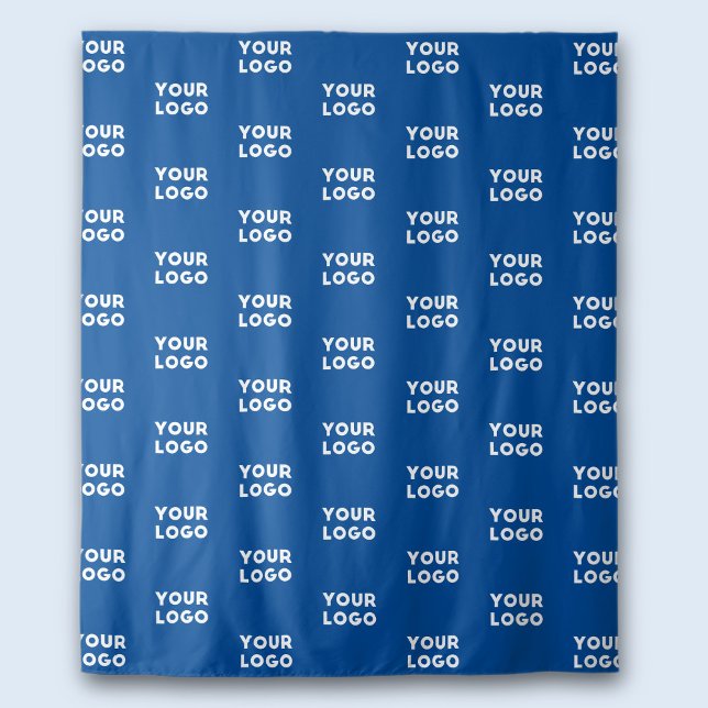 Your Design or Business Logo | Blue Tiled Pattern Tapestry (Creator Uploaded)