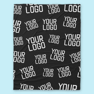 Your Design or Business Logo Random Placement Fleece Blanket
