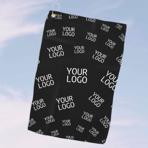 Your Design, Photo or Business Logo Randomly Tiled Golf Towel