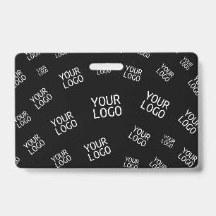 Your Design, Photo or Business Logo Randomly Tiled ID Badge