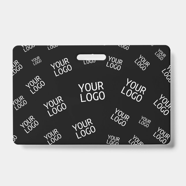 Your Design, Photo or Business Logo Randomly Tiled ID Badge (Front)