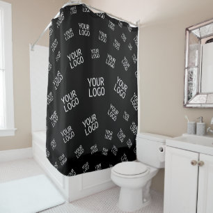 Your Design, Photo or Business Logo Randomly Tiled Shower Curtain