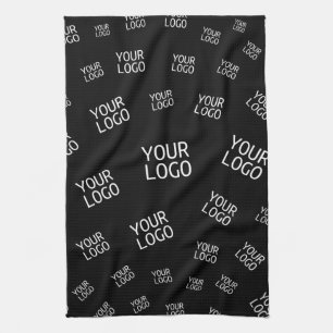 Your Design, Photo or Business Logo Randomly Tiled Tea Towel