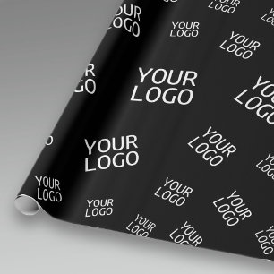 Your Design, Photo or Business Logo Randomly Tiled Wrapping Paper