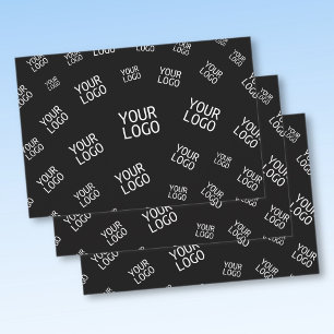 Your Design, Photo or Business Logo Randomly Tiled Wrapping Paper Sheet