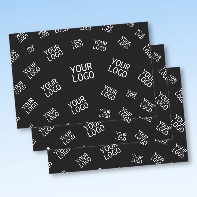 Your Design, Photo or Business Logo Randomly Tiled Wrapping Paper Sheet (Creator Uploaded)