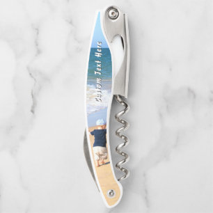 Your Design Photo Waiter's Corkscrew Custom Text
