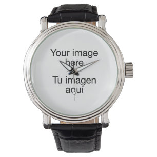 Your design with photo in customized clock watch