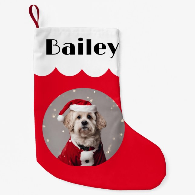 Your dog Christmas pet dogs Holiday gift Small Christmas Stocking (Front)